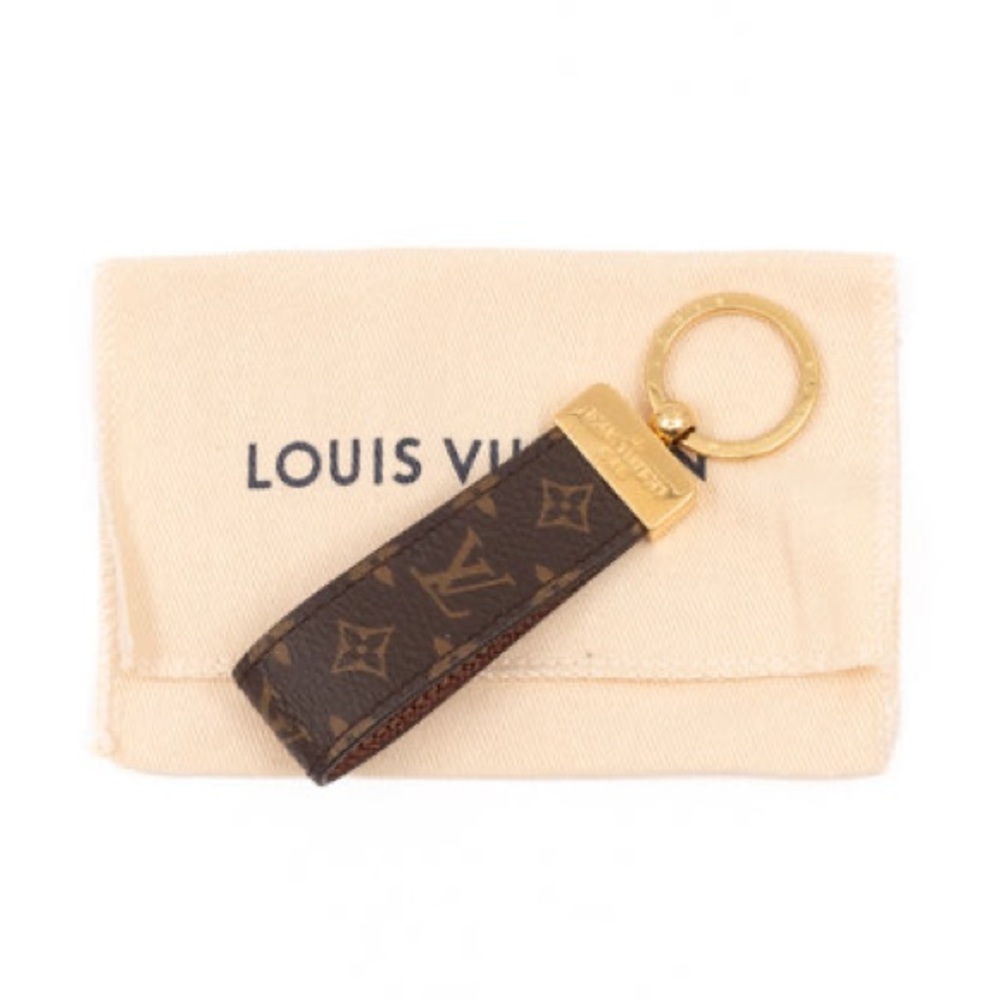 Louis Vuitton Brown Monogram Key chain Holder with Gold Accents